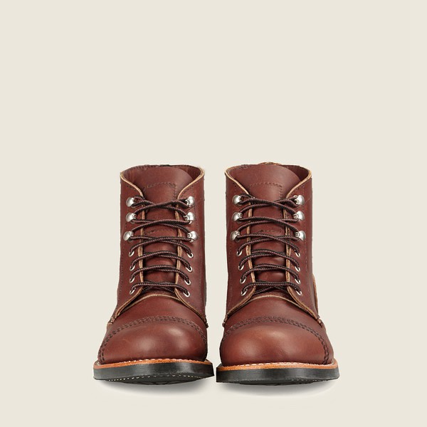 Red Wing Heritage Boots Brown - Red Wing Womens Iron Ranger - Short Harness Leather - CRJVF-5318